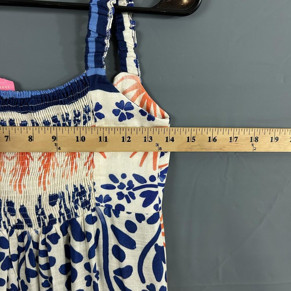 Farm Rio Dress Medium Floral Tropical Palm Sun Maxi Sundress Colorfu Boho Resort - Picture 7 of 10